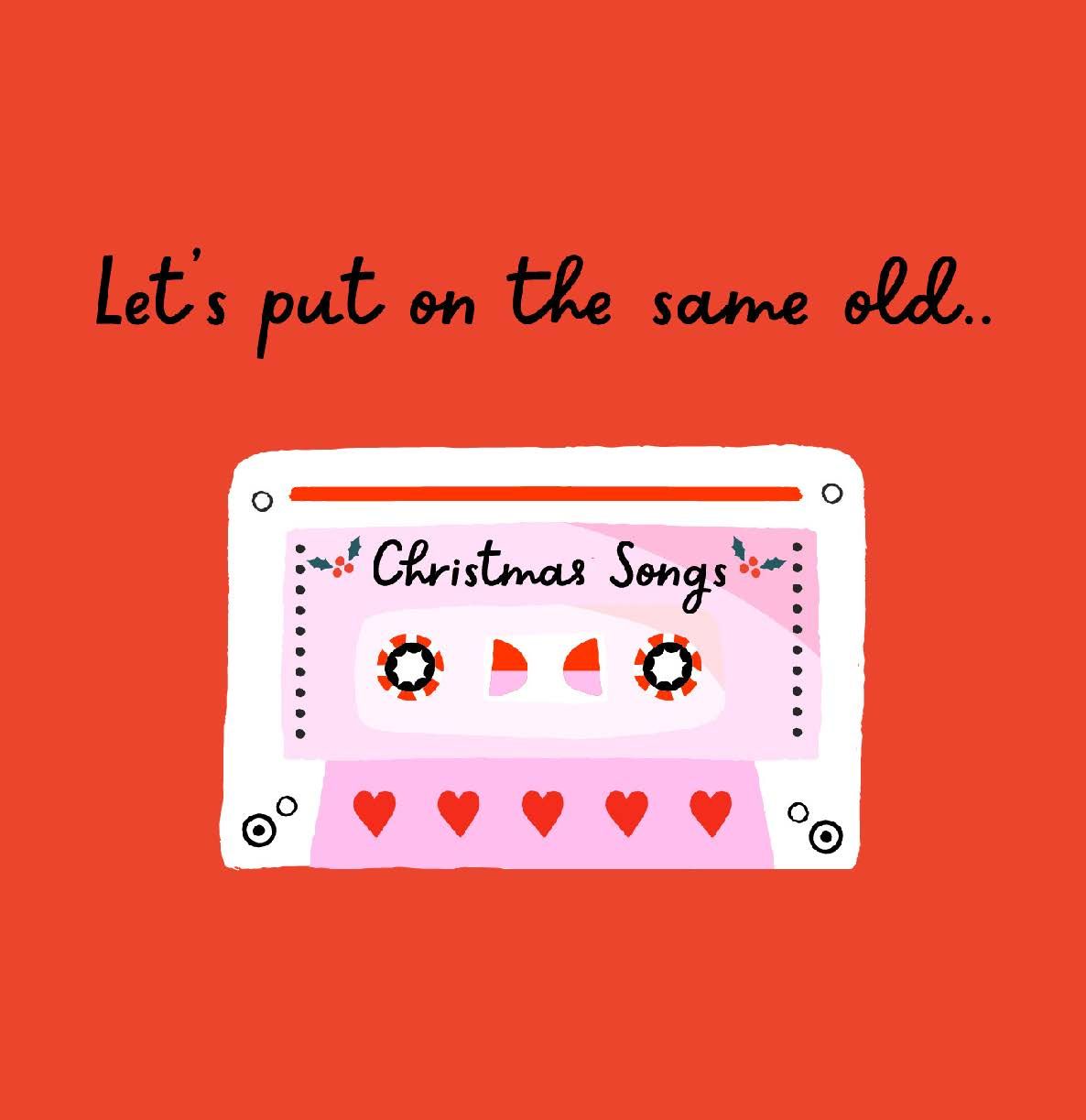 NUOVO - "CHRISTMAS SONGS" SMALL SQUARE GREETING CARD