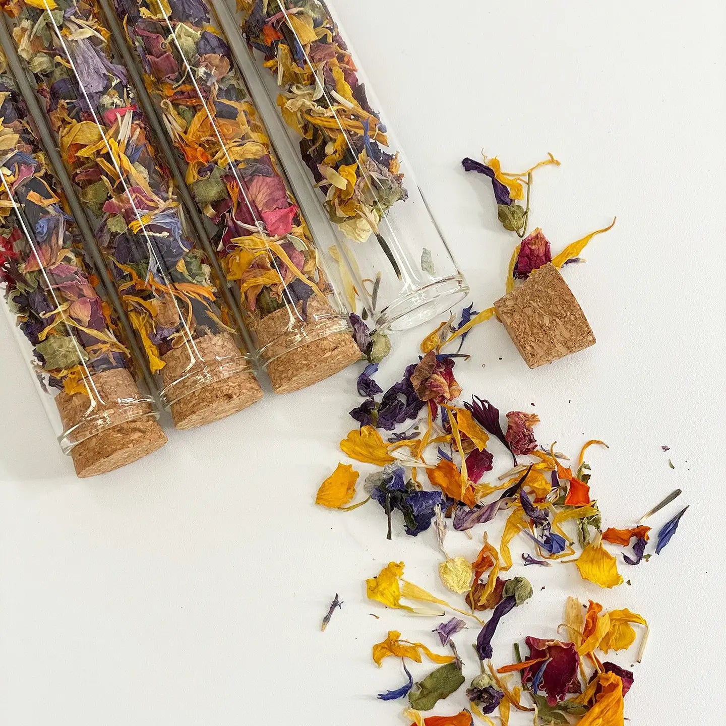 The Peel Thing- Edible Flower Sprinkles- “Rainbow Mix” - Gift Size Test Tube