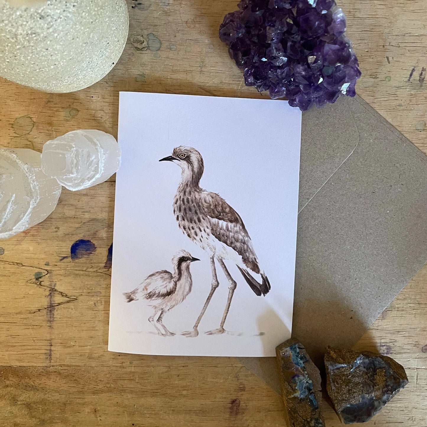 Shanna Trees Creations- Curlew & Chick Regular Greeting Card