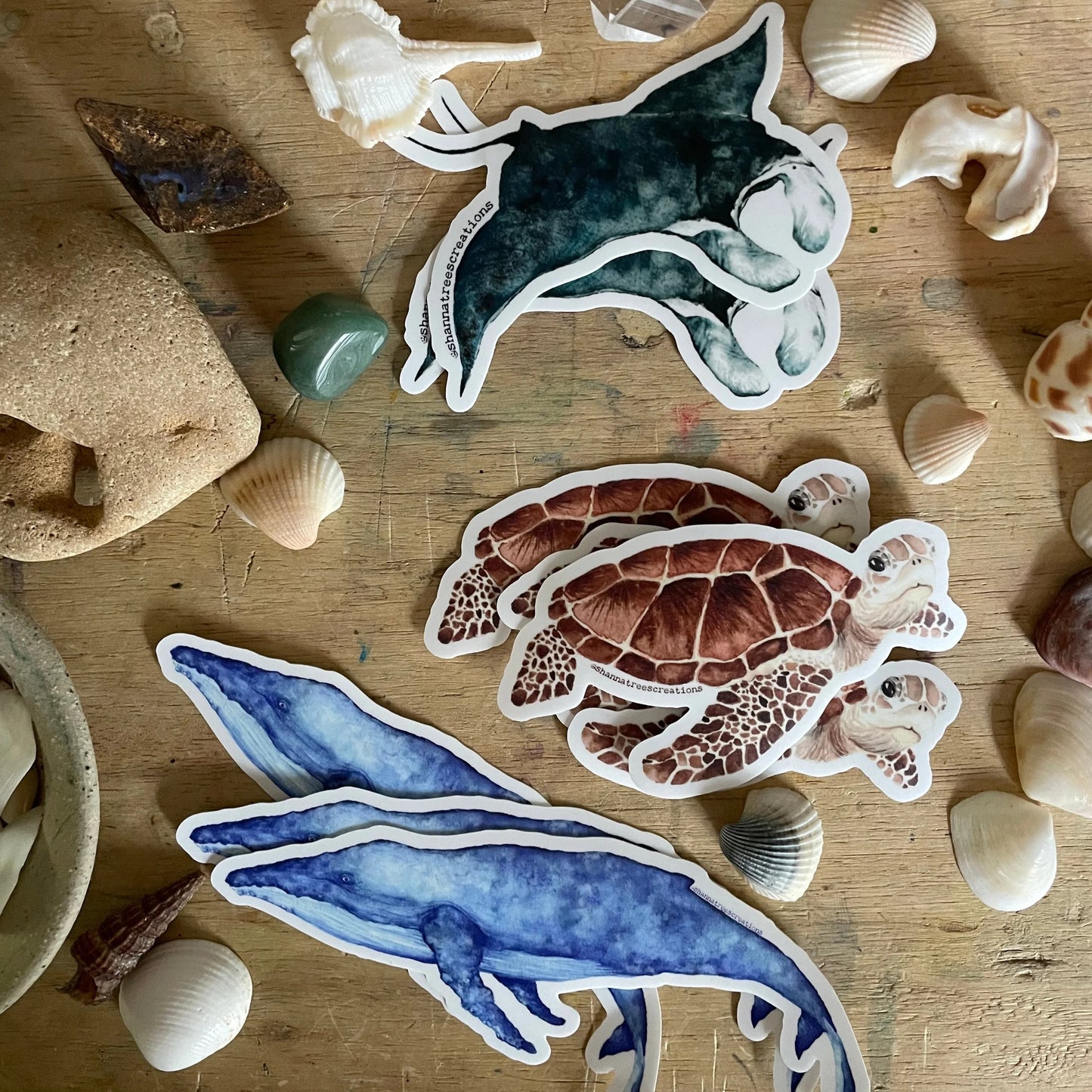 Shanna Trees Creations- Manta Ray Medium Sticker