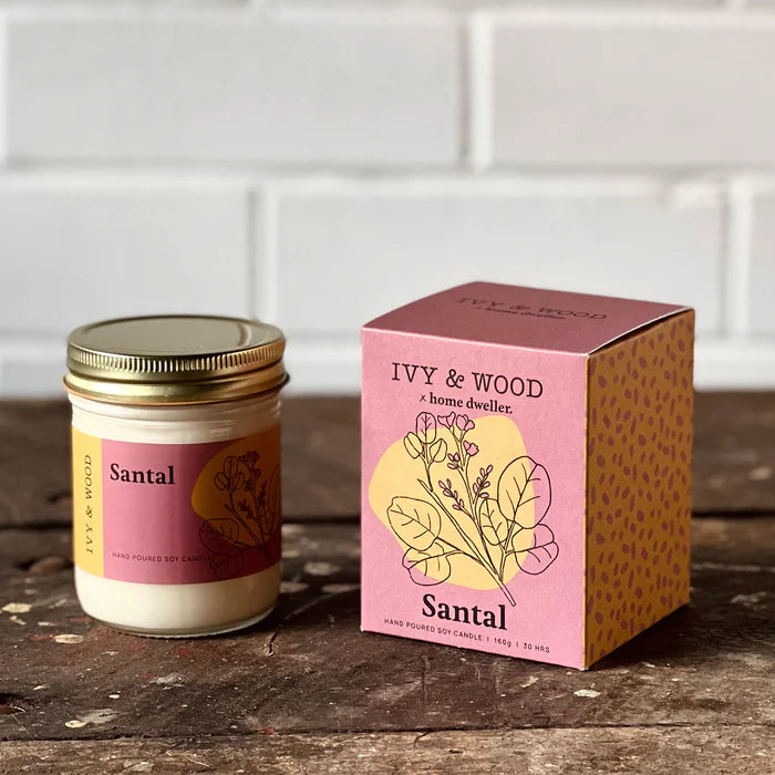 IVY & WOOD - Santal Scented Candle 'Homebody' Collection