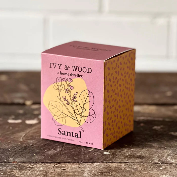IVY & WOOD - Santal Scented Candle 'Homebody' Collection