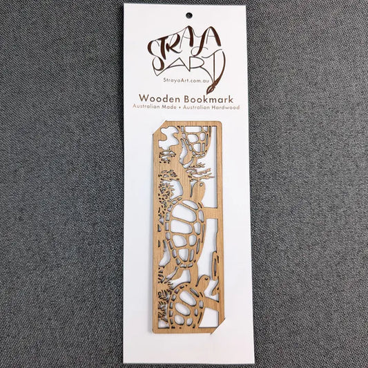 STRAYA ART- Giant Sea Turtle - Wooden Bookmark
