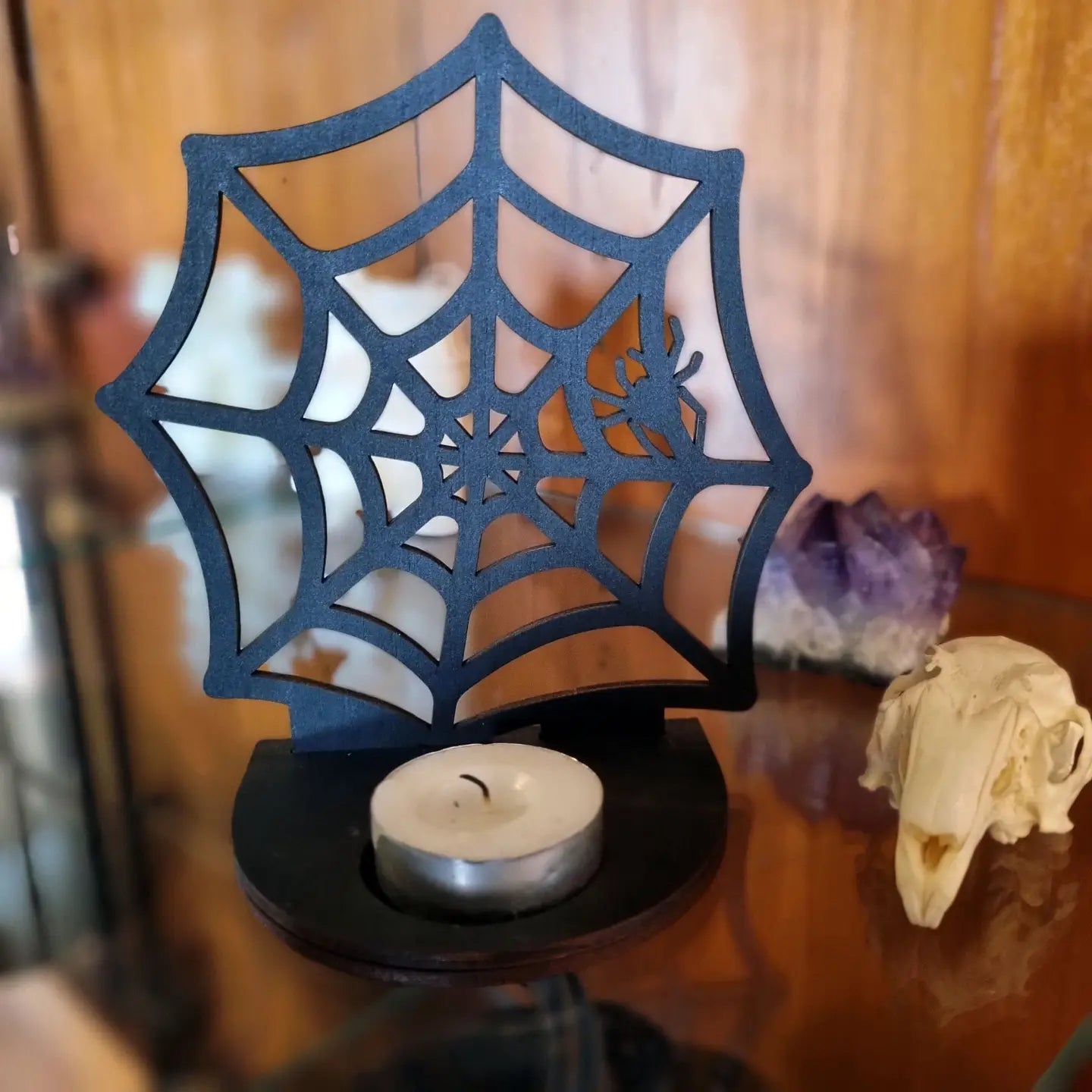 YISKA Spider Web Tea Light Holder