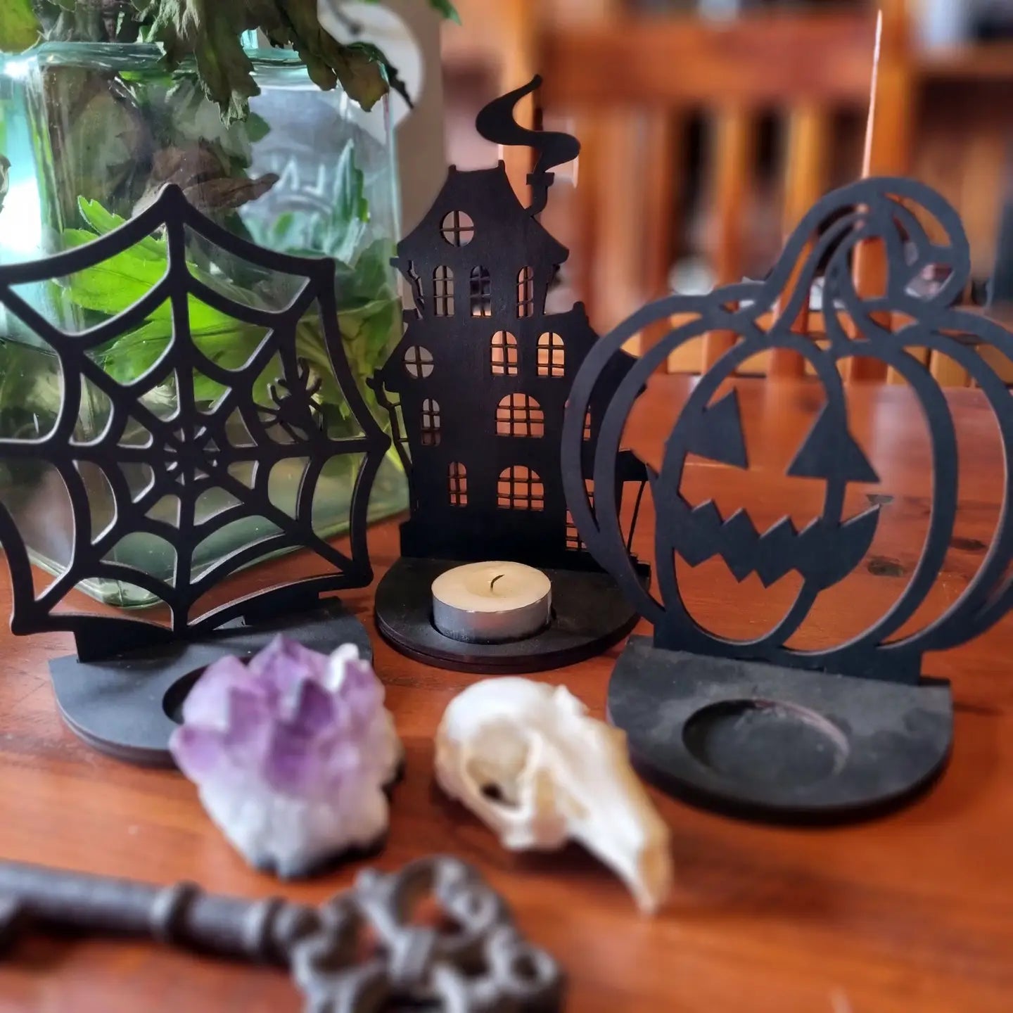 YISKA Spider Web Tea Light Holder