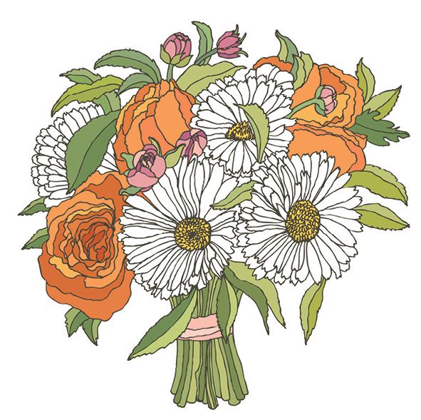 NUOVO - "BOUQUET" SMALL GREETING CARD