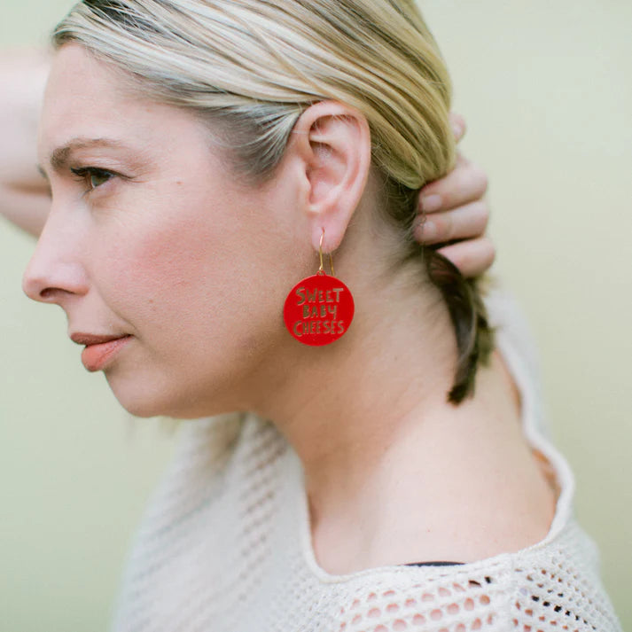 DENZ & CO- Mini Sweet Baby Cheeses earrings in Red - DANGLE EARRINGS