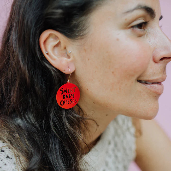 DENZ & CO- Mini Sweet Baby Cheeses earrings in Red - DANGLE EARRINGS