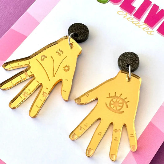 LITTLE OLIVE CREATES - Mystical Tarot Dangle Earrings