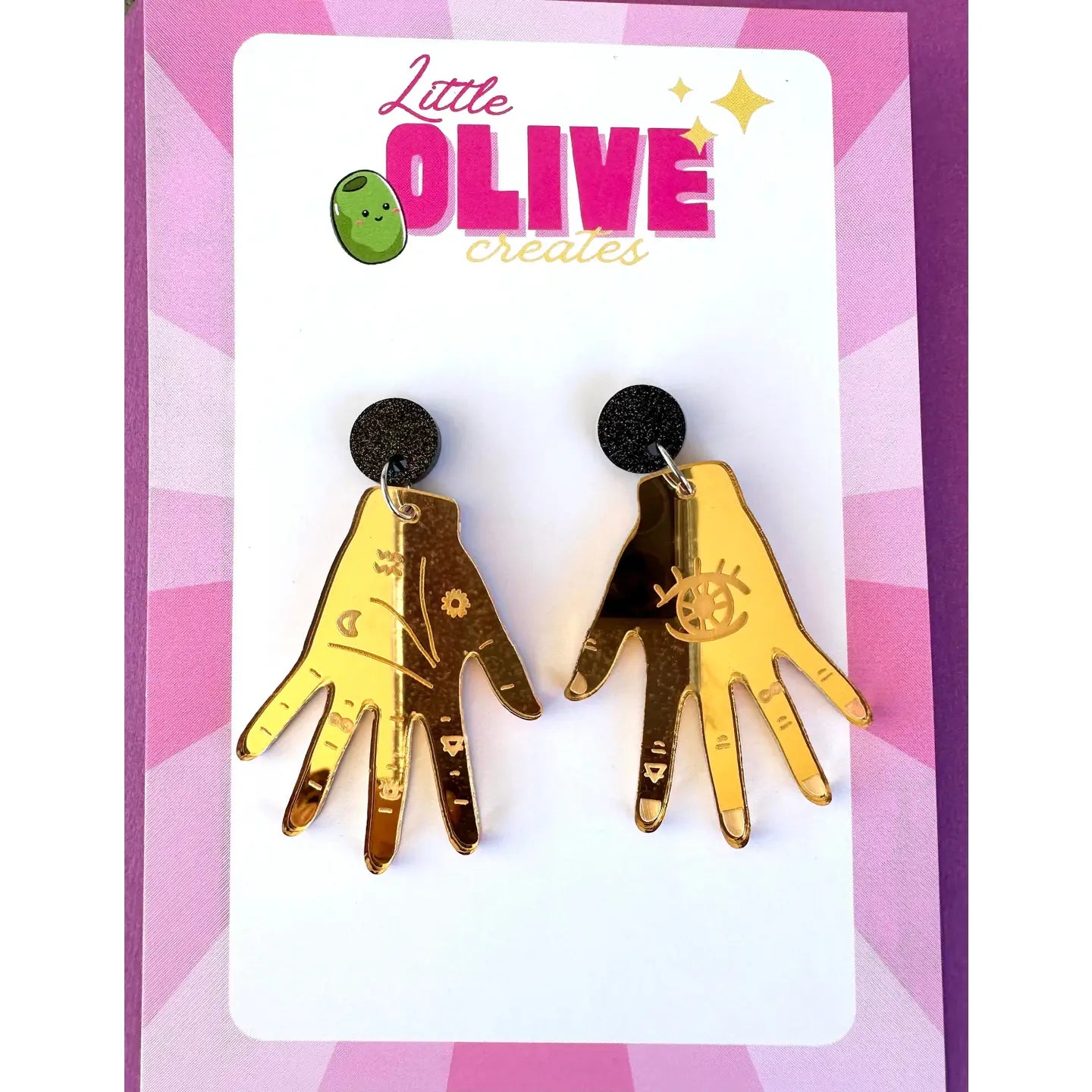 LITTLE OLIVE CREATES - Mystical Tarot Dangle Earrings
