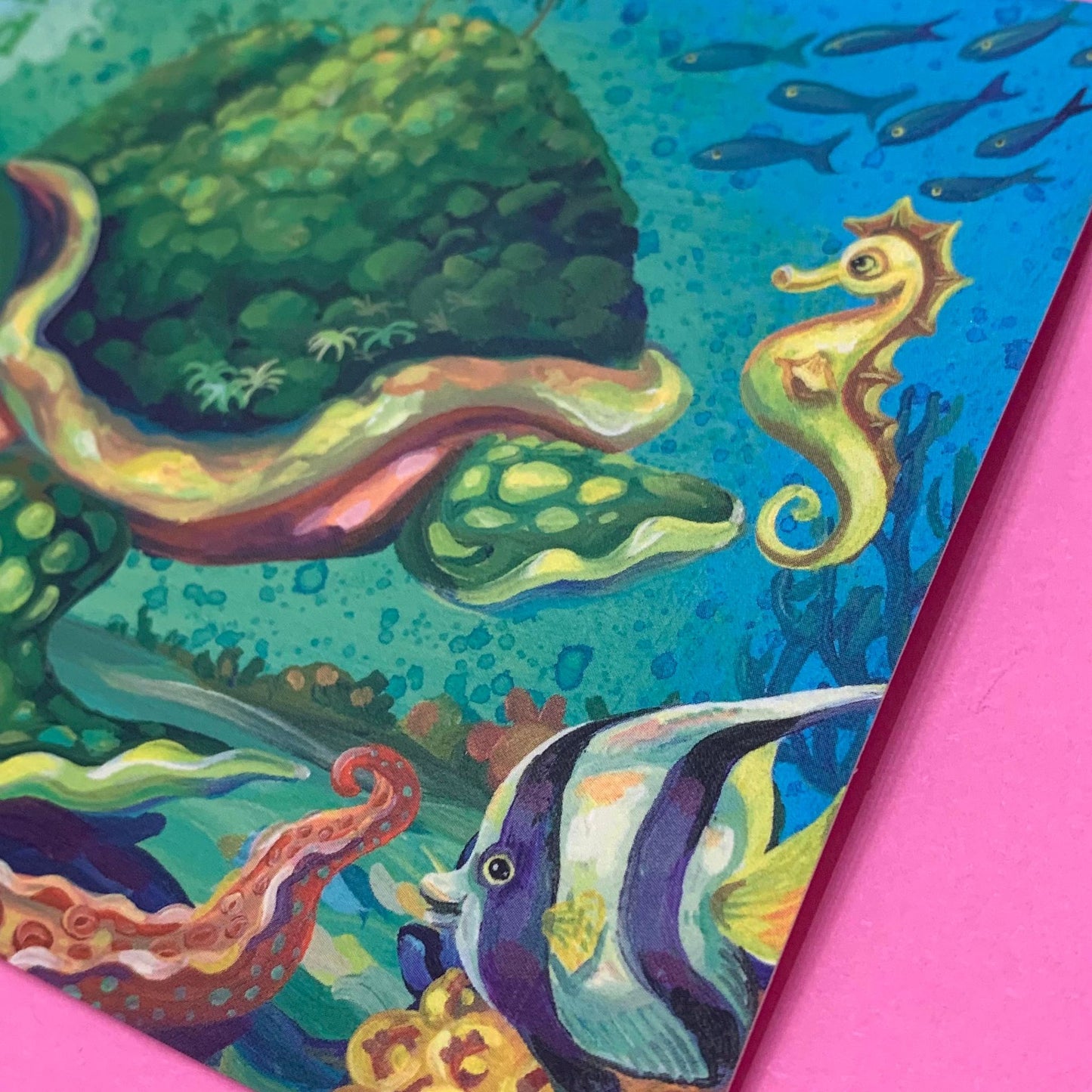 HAYLEY GILLESPIE - Green Turtle from Green Island POSTCARD