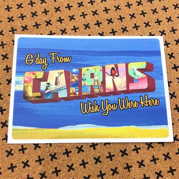 HAYLEY GILLESPIE - G'DAY FROM CAIRNS POSTCARD - WISH YOU WERE HERE