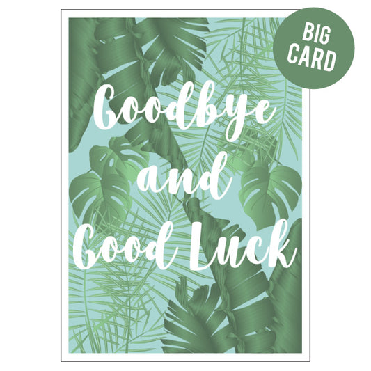CANDLE BARK CREATIONS - GOODBYE PALMS Jumbo Farewell Card