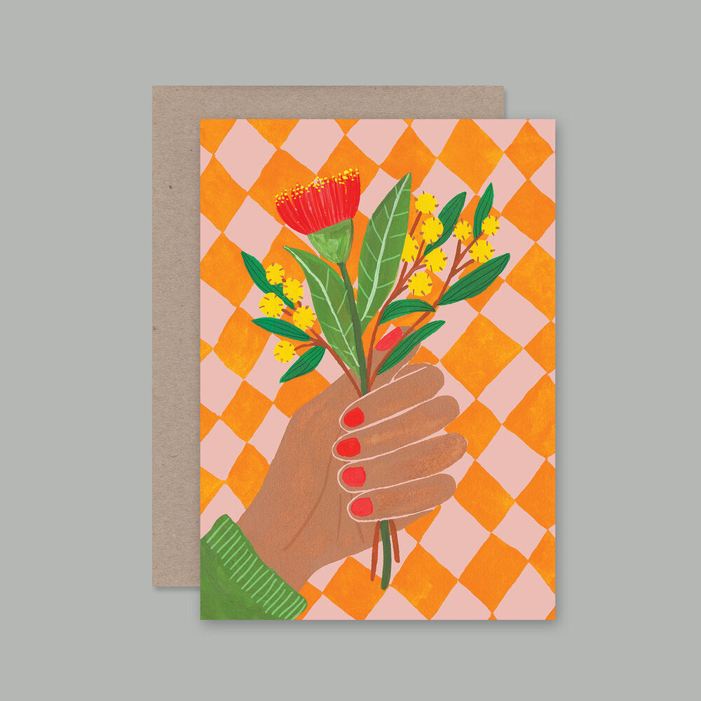 AHD - Australiana Bouquet- Blank Greeting Card