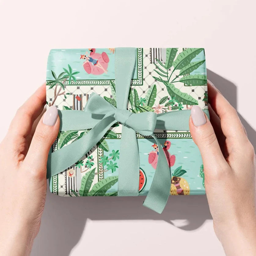BESPOKE LETTERPRESS - Summer Girls/Miami Double Sided Wrapping Paper