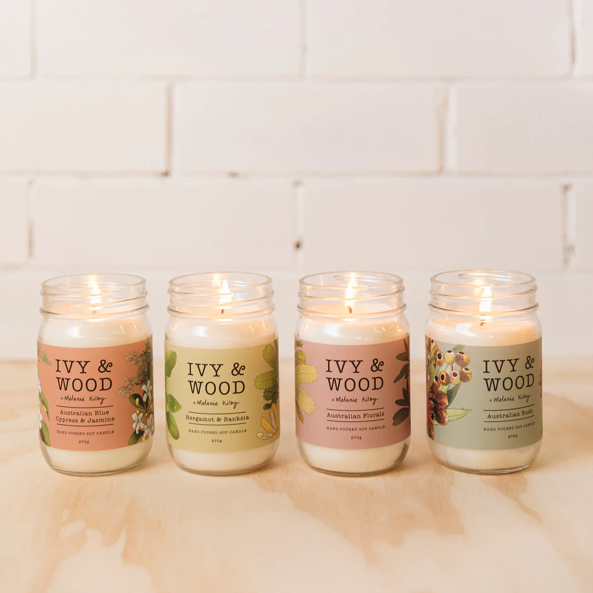 IVY & WOOD - Bergamot & Banksia Scented Candle 'Australiana' Collection