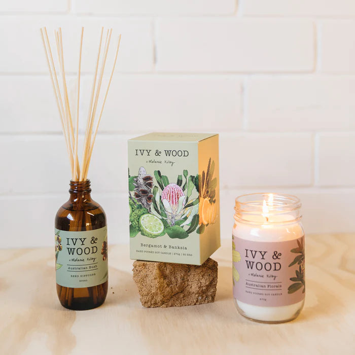 IVY & WOOD - Bergamot & Banksia Reed Diffuser 'Australiana' Collection