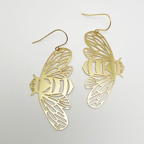 DENZ & CO- Bee in Gold - DANGLE EARRINGS