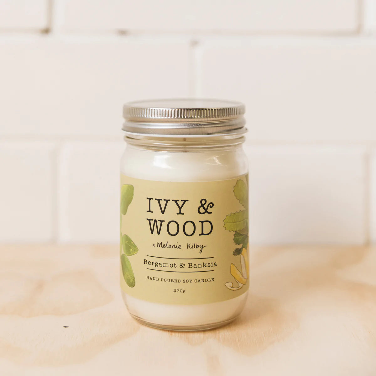 IVY & WOOD - Bergamot & Banksia Scented Candle 'Australiana' Collection