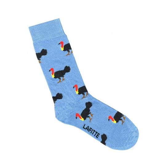 LAFITTE - BRUSH TURKEY SOCKS - BLUE COTTON