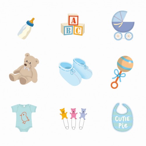 NUOVO - "BABY BOY" SMALL GREETING CARD- By Cat MacInnes