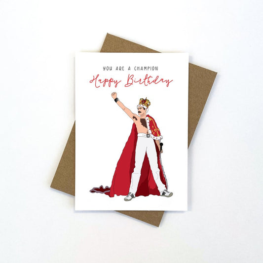 CANDLE BARK CREATIONS - FAMOUS FRIENDS- FREDDIE MERCURY birthday Gift Card