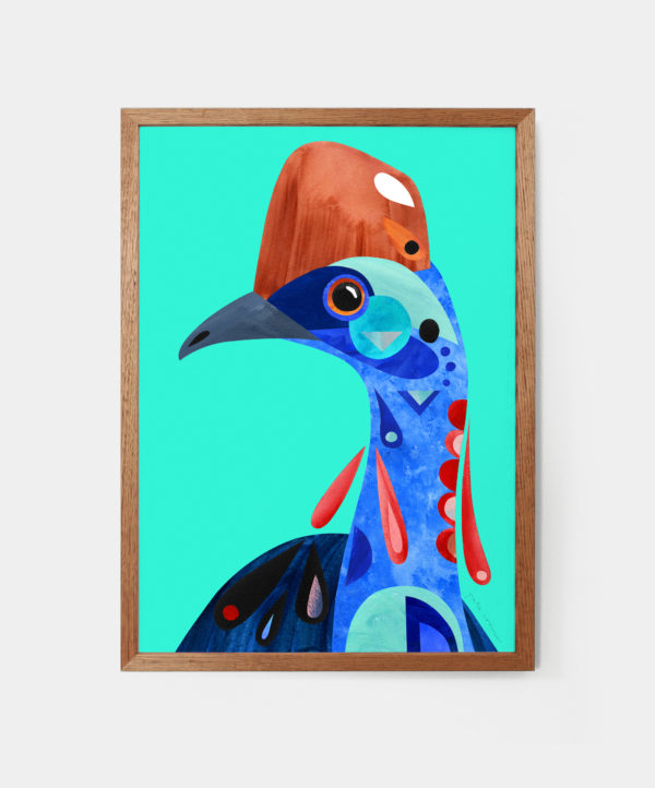 PETE CROMER - CASSOWARY A3 FINE ART PRINT