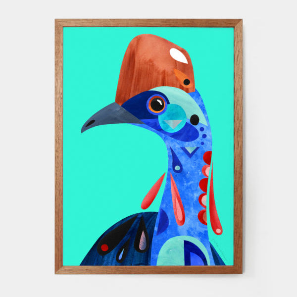 PETE CROMER - CASSOWARY A3 FINE ART PRINT