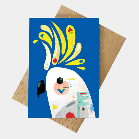 PETE CROMER - COCKATOO GREETING CARD