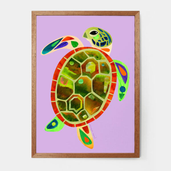 PETE CROMER - GREEN SEA TURTLE A4 FINE ART PRINT