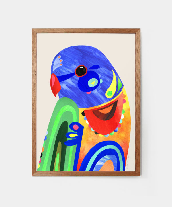 PETE CROMER - RAINBOW LORIKEET A3 FINE ART PRINT