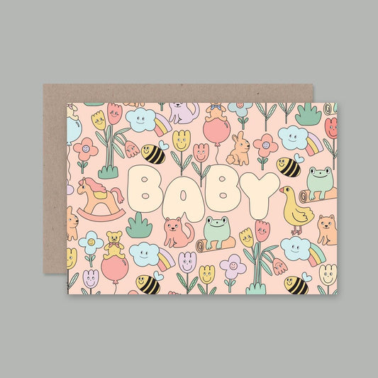 AHD - Bubble Baby- Blank Greeting Card