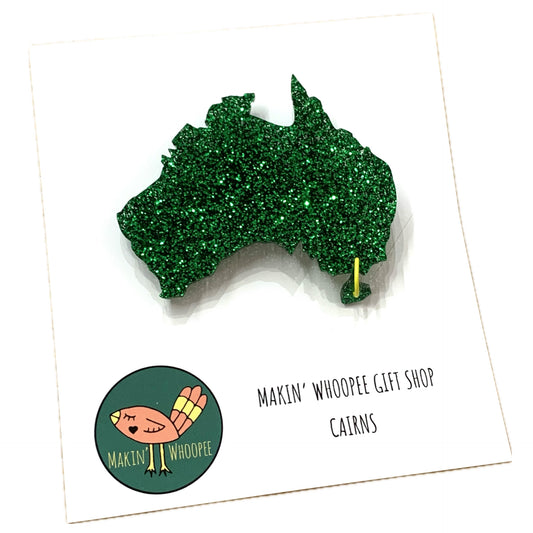 MAKIN' WHOOPEE - GREEN MAP- AUSSIE MAGNET