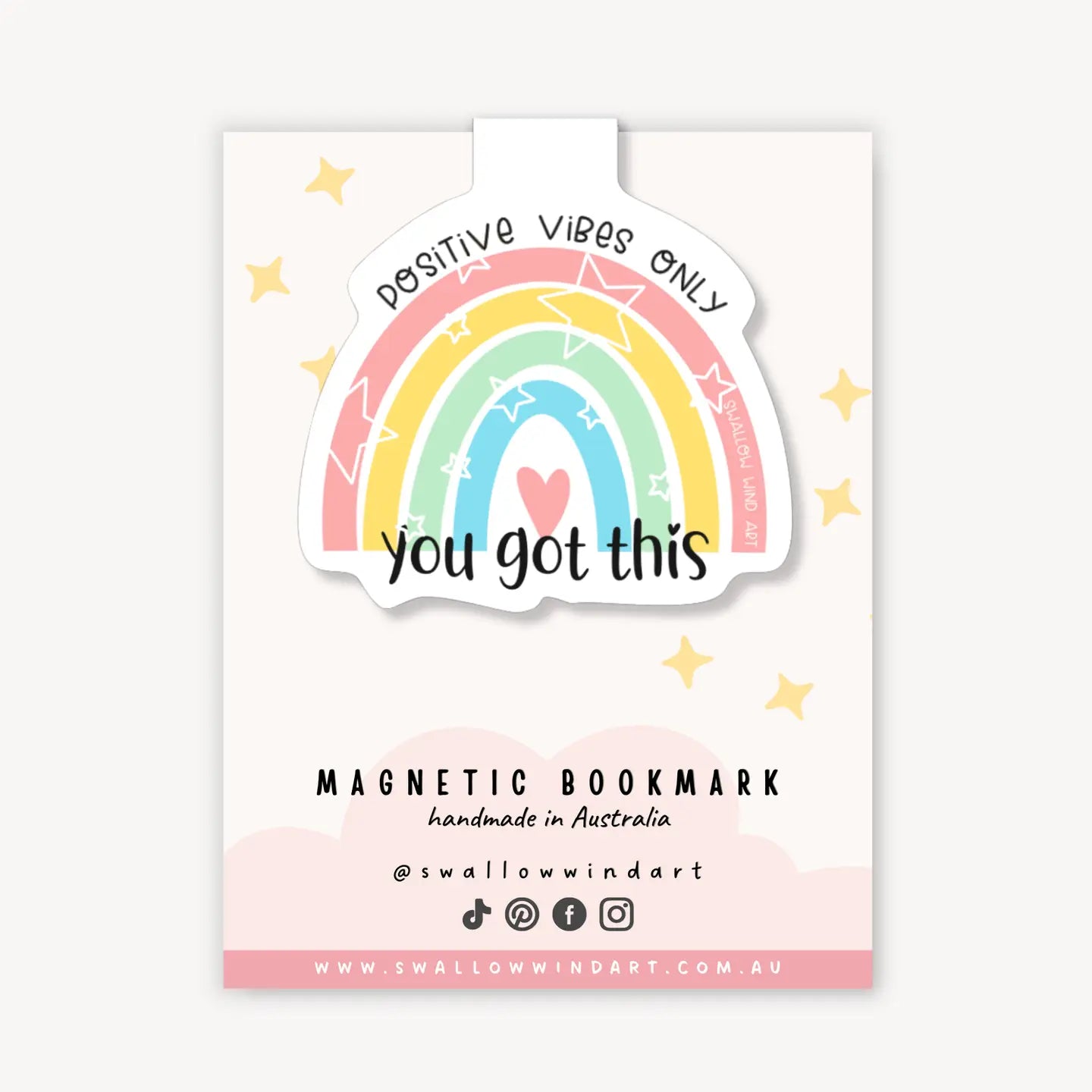 SWALLOW WIND ART - YOU GOT THIS- MAGNETIC BOOKMARK