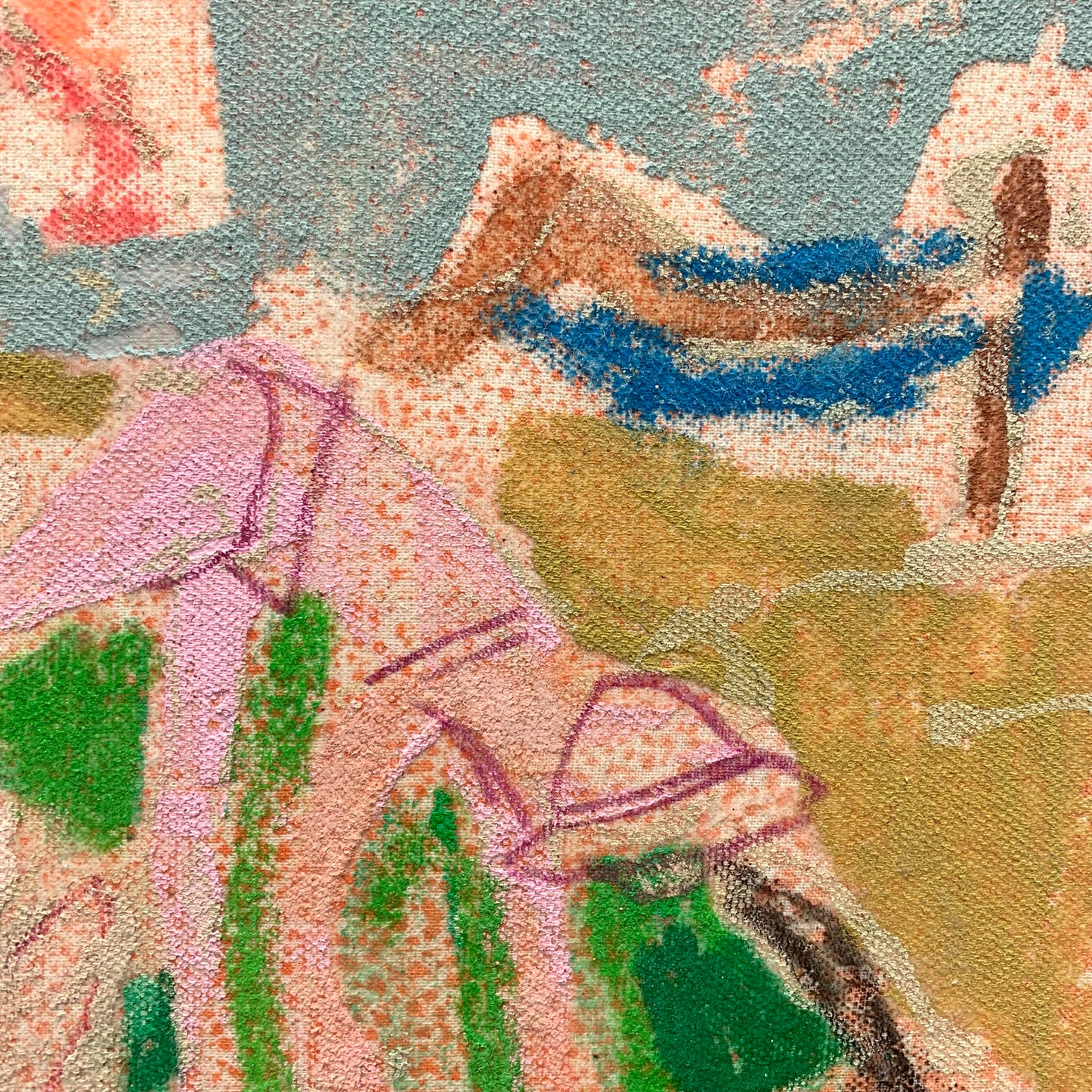 JULIE POULSEN ARTWORK - "Digger Dog" - Small Painting