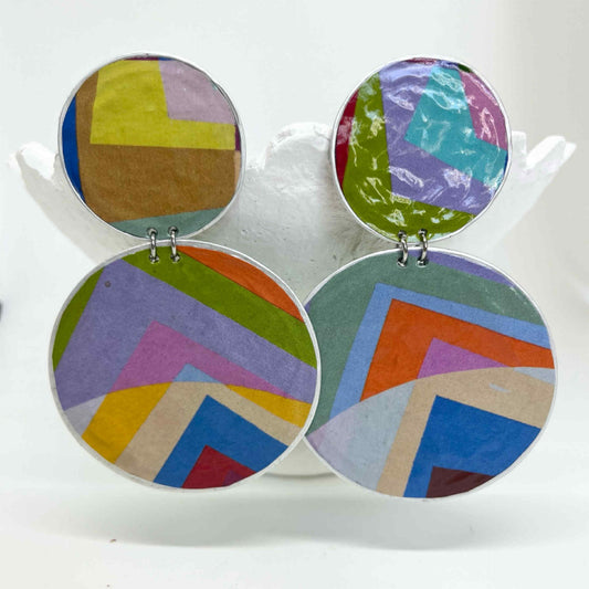 EDIE & BILL- JUNO MEGA DROP- Recycled Coffee Pod & Magazine Earrings