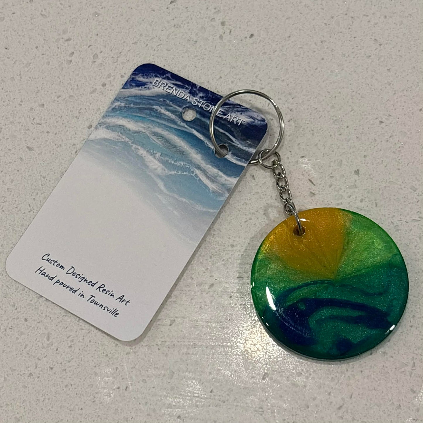 BRENDA STONE ART - Resin Ocean Keyring 6
