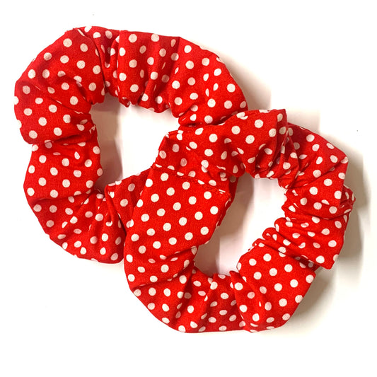 MUMMA WHOOPEE - Regular “Christmas Polka Dots” SCRUNCHIE