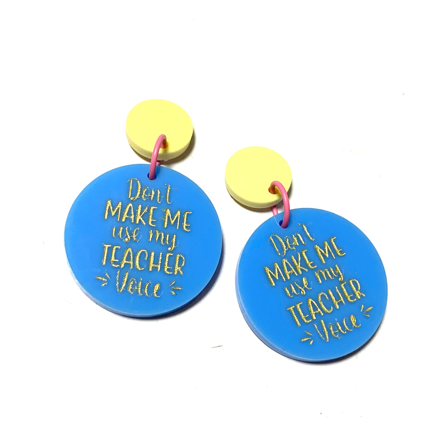 MAKIN' WHOOPEE - “Teacher Voice” TEACHER STUD DANGLES