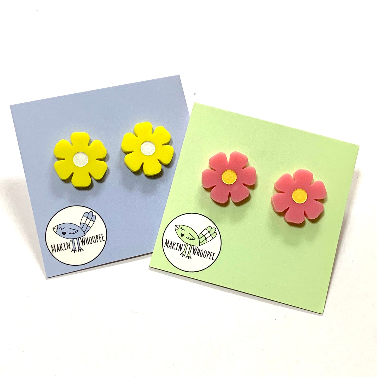 MAKIN' WHOOPEE - Cutie Bloom Studs- Yellow & White