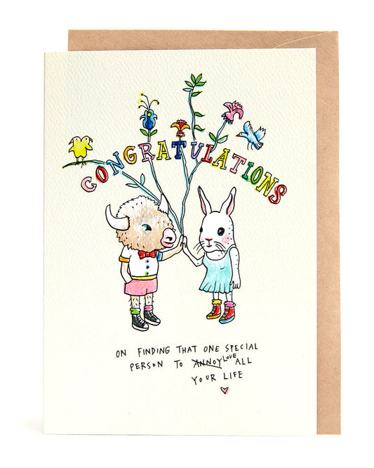 WALLY PAPER CO - ANNOYING CONGRATULATIONS- Greeting Card