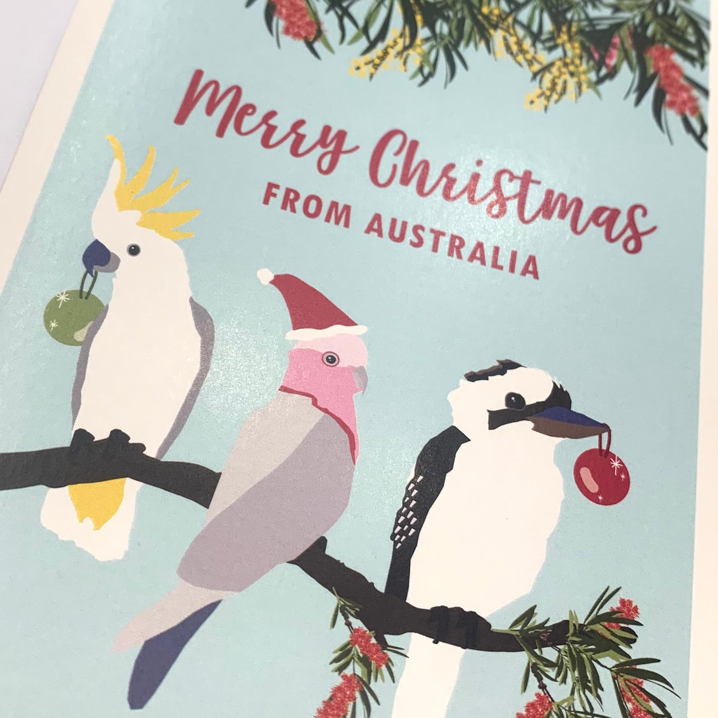 CANDLE BARK CREATIONS - "Christmas Birds" Australiana - 8 Pack of Cards