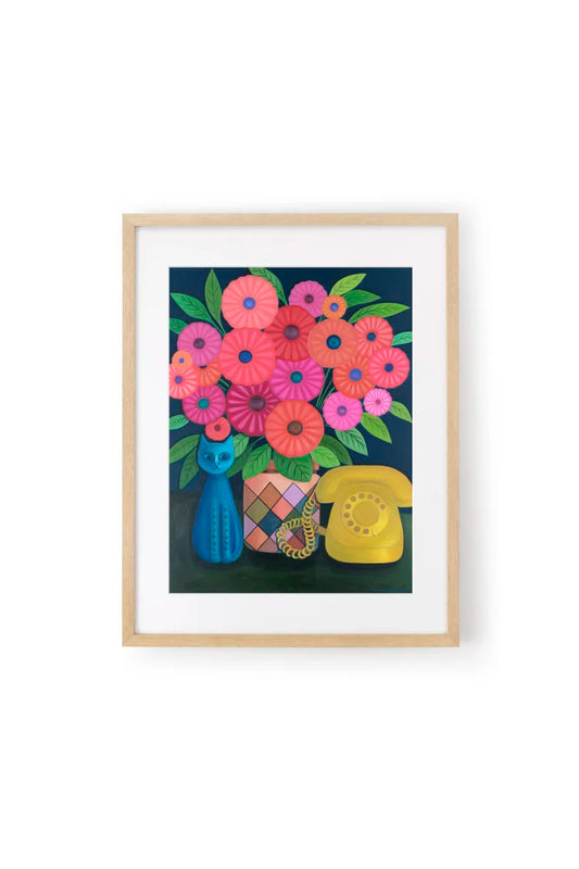 CLAIRE ISHINO- MEDIUM LIMITED EDITION A4 PRINTS- "Waiting By The Phone"