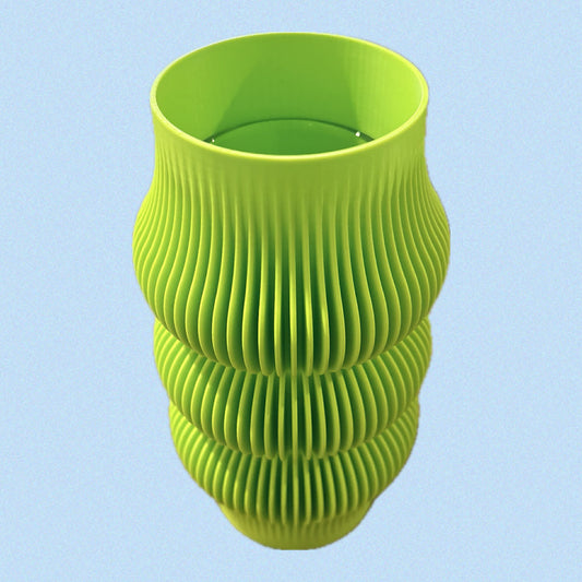 DWAYNSKI.3D - "Kruhy" Vase - Fluro Green