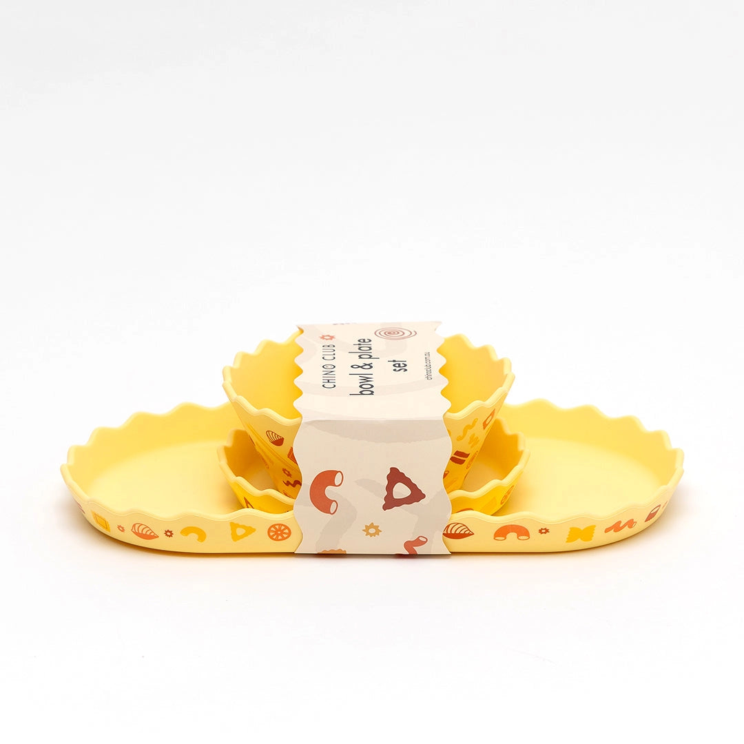 CHINO CLUB- Pasta Wavy Edge Silicone Bowl and Plate Set