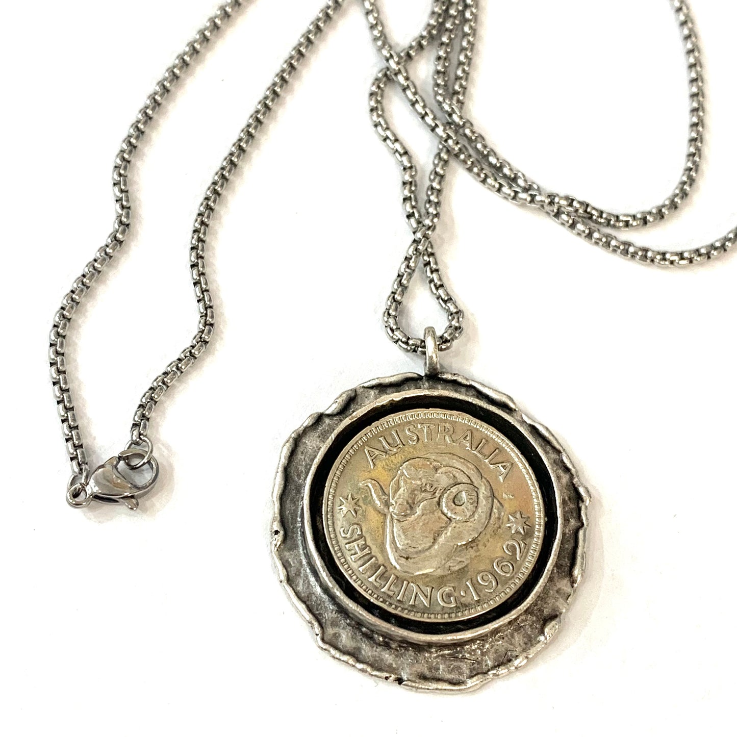 MOLLY MADE- "1962 Shilling" Long Pendant Necklace
