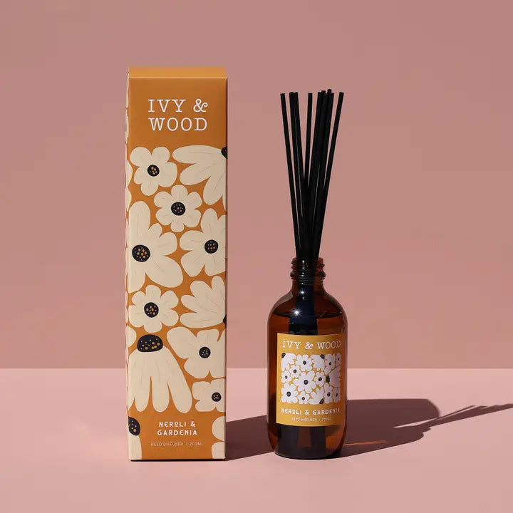 IVY & WOOD - Neroli & Gardenia Reed Diffuser- Flora Collection