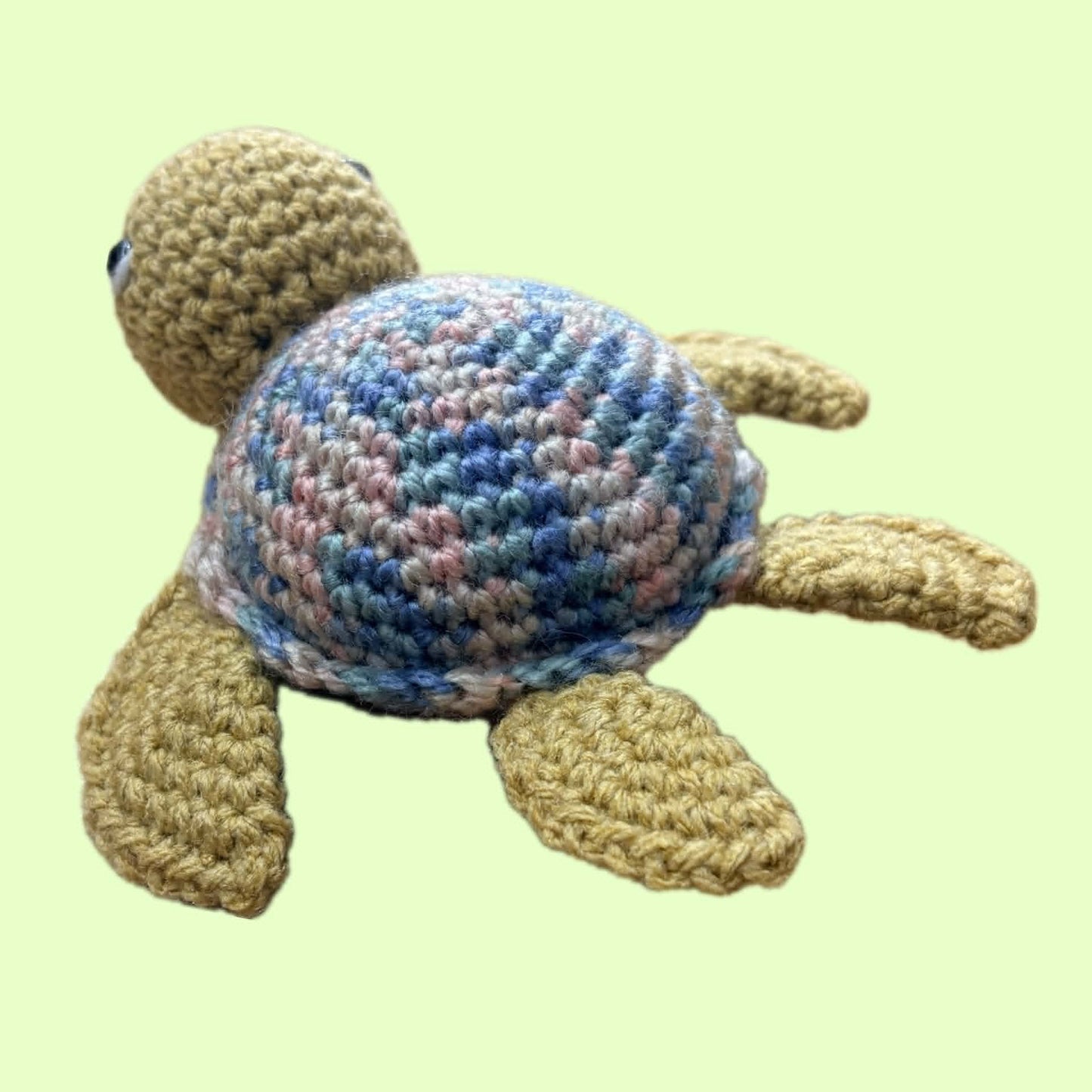 BEAKNITS-Crocheted Turtle - Colourful Shell