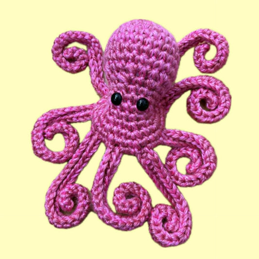 BEAKNITS- CROCHETED OCTOPUS - Fuchsia Pink