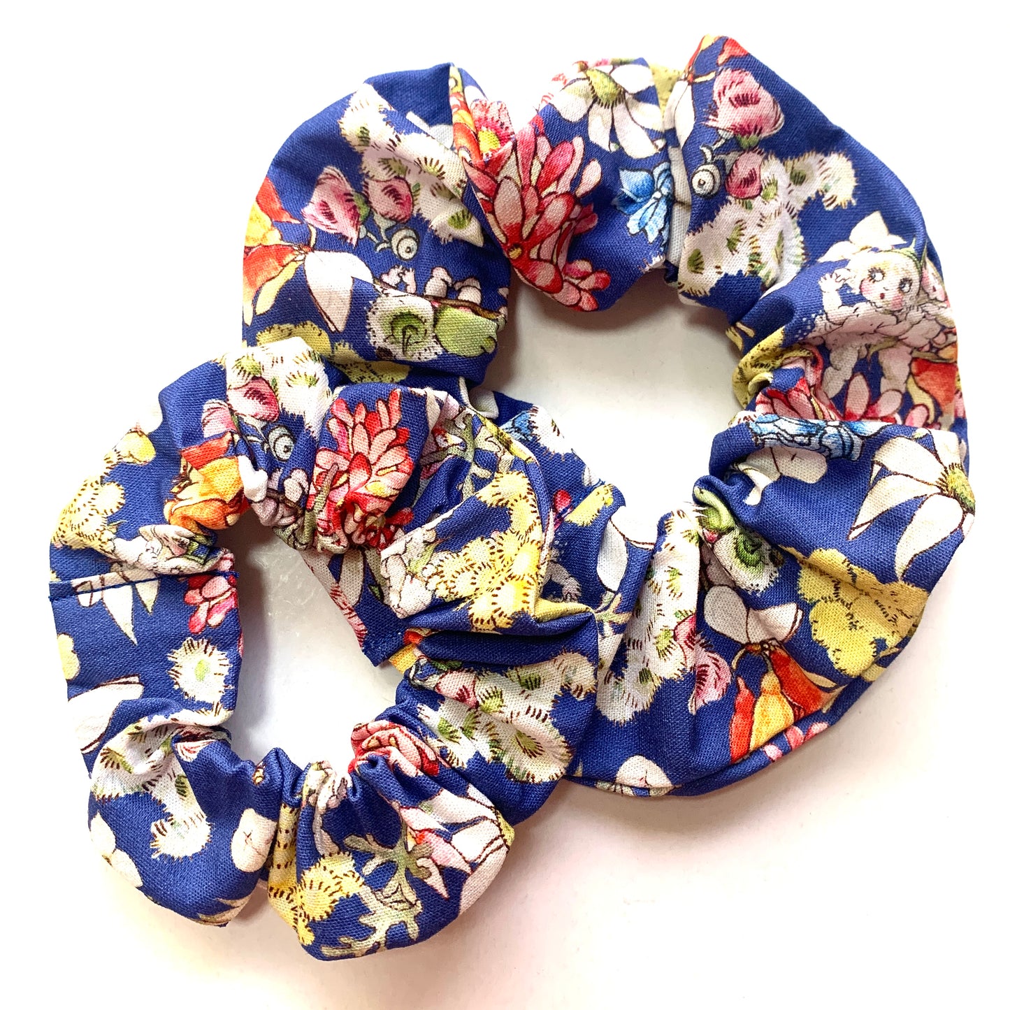 MUMMA WHOOPEE - "May Gibbs in Blue" REGULAR SCRUNCHIES